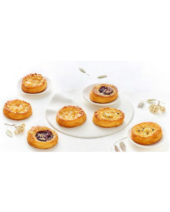 BRIDOR FROZEN MINI DANISHES - READY TO BAKE MINI DANISHES - Carton