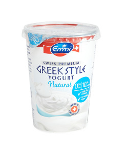 Emmi Swiss Premium Greek Style Yogurt - Plain - Carton