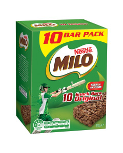 Milo Snack Bars Original 10 Pack - Carton