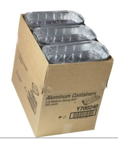 Pactiv Oblong Aluminium Container - Carton