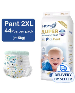 Homie 12 Hour Super Absorbent Premium Diaper Pant XXL - Carton