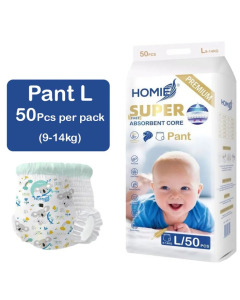Homie 12 Hour Super Absorbent Premium Diaper Pant Large - Carton