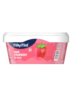 Milky Mist Ice Cream Strawberry Plastic Tub 4LTR-Packs