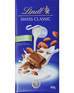 Lindt Swiss Classic Milk Almond Chocolate - Carton