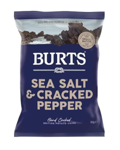 Burts Sea Salt & Cracked Pepper Potato Chips -  Carton