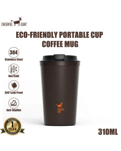 Cheerful Goat Suction Coffee Cup Portable Cup Eco-Friendly Cup Coffee Mug - Pack
