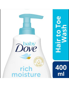 Export Baby Dove Rich Moisture Hair-to-Toe Wash – 6x400ml