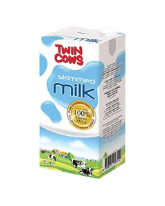 Twin Cow Skimmed Milk 12 x 1L - Carton