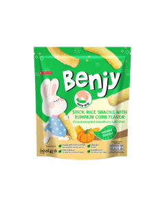 BENJY STAR RICE SNACKS WITH PUMPKIN CORN FLAVOR 40G X 24-Carton