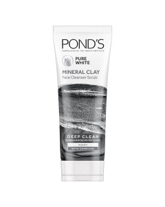 Ponds Pure White Mineral Clay Face Cleansing Scrub (Indo) - Case