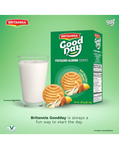 BRITANNIA GOOD DAY PISTA BADAM 600GM (FAMILY PACK 6X8X75GM) Carton