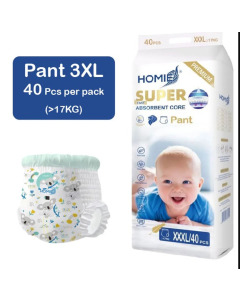 Homie 12 Hour Super Absorbent Premium Diaper Pant XXXL - Carton