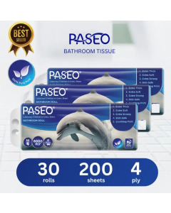Paseo Toilet Roll 4PLY 200S 30R x 3 Dolphin