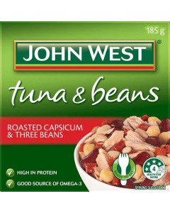 John West Tuna & Beans Caps & Three Beans- Carton