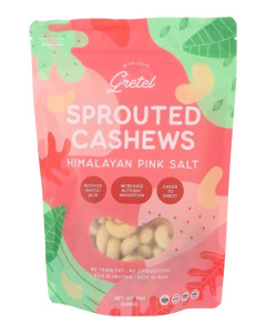 With Love, Gretel Sprouted Cashews Himalayan Pink Salt 150g - Carton