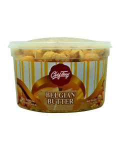 Chef Tony's Gourmet Popcorn Belgian Butter Regular Tub - Case