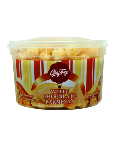 Chef Tony's Gourmet Popcorn White Chocolate Parmesan Regular Tub - Case