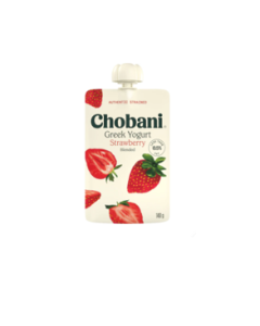 Chobani Strawberry Greek Yoghurt Pouch - Carton