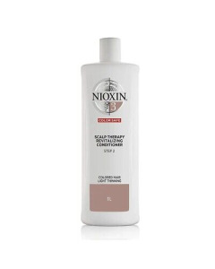 Nioxin System 3 Scalp Therapy Conditioner, Color Treated Hair with Light Thinning 1000 ML