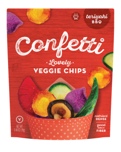 Confetti Lovely Vegetable Chips,Teriyaki BBQ - Case