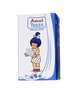 Amul Taaza UHT Milk Bulk 12X1LTR-Carton