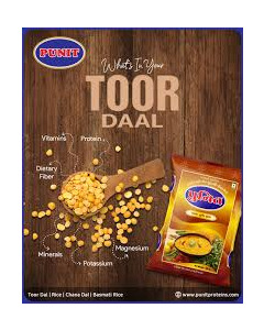 Punit Brand Toor Dhal 25KG-Carton