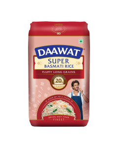 Daawat Super Basmati Rice 20X1KG-Carton
