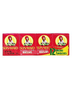 Sunmaid Natural California Raisins Mini Pack - Carton