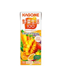 KAGOME Yasai Seikatsu 100 Carrot and Mango - CARTON