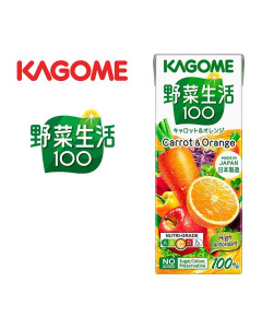KAGOME Yasai Seikatsu 100 Carrot and Orange - CARTON