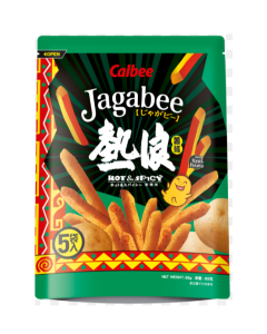 Calbee Jagabee Potato Sticks Hot Chilli - Carton