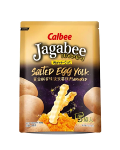 Calbee Jagabee Wave-Cut Pouch Salted Egg - Carton