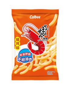 Calbee Prawn Crackers BBQ Flavor - Carton