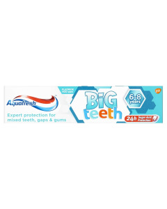 AQUAFRESH KID TOOTHPASTE BIG TEETH (6+ YEARS) (2x50ML) - Carton