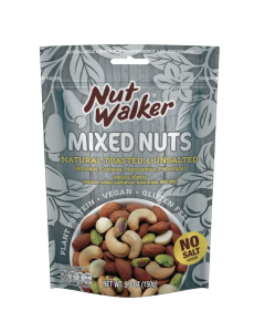 Nut Walker Deluxe Roasted Unsalted Mixed Nuts - Carton