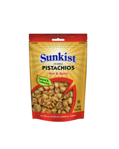 Sunkist Hot & Spicy Pistachio Nuts - Carton