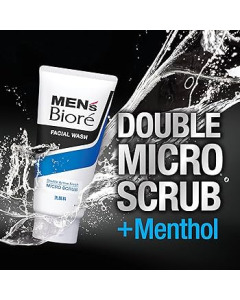 Mens Biore Double Acne Control Facial Wash 130G-Carton