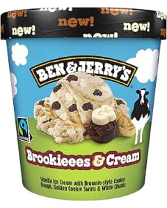 Ben & Jerry's Brookies & Cream Ice Cream 100ML-Carton