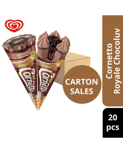 Cornetto Royale Chocoluv Ice Cream Cone 135ML-Carton