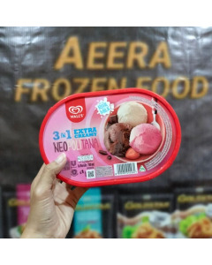 Wall's Tub Neapolitan Ice Cream 1400ML-Carton