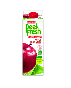 Marigold Peel Fresh Less Sugar Apple Aloe Vera Juice - Carton