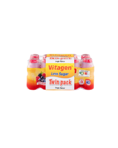 Vitagen Less Sugar Cultured Milk Mixed Berries - Carton