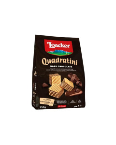 Loacker Quadratini Dark Choco Wafer 250g X 18-Carton