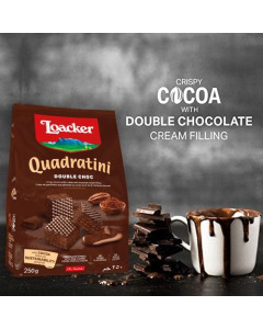 Loacker Quadratini Double Choc Wafer 250g X 18-Carton