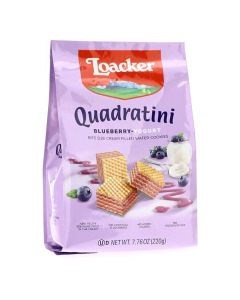 Loacker Quadratini Mini Blueberry Yoghurt Wafer 110g X 12-Carton