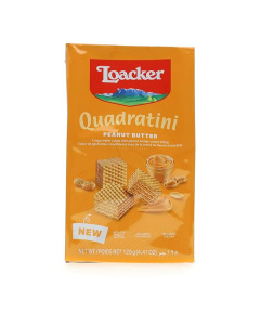 Loacker Quadratini Peanut Butter Wafer 250g X 18-Carton