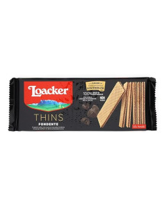 Loacker Thins Fondente Dark Noir (Dark Choco) 37.5g X 25-Carton