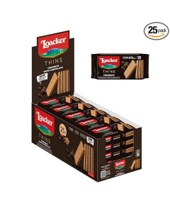 Loacker Thins Fondente Dark Noir (Dark Choco) 5 x 37.5g X 18-Carton