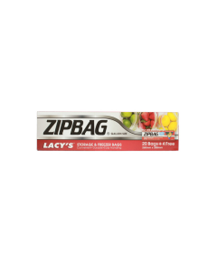 LACY'S ZIPBAG 260X280MM (BOX 20PC + 4PC FREE) - Carton
