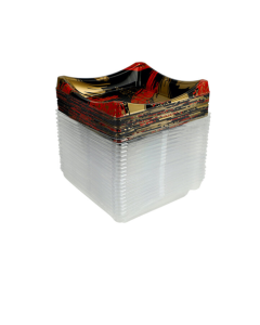 PH DELI BOX SQ RED/GOLD 183.6X183.6X38MM 20SET - Carton